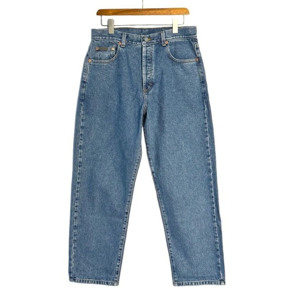 90s Vintage Calvin Klein Easy Fit Button Fly Straight Leg Jeans Size 31